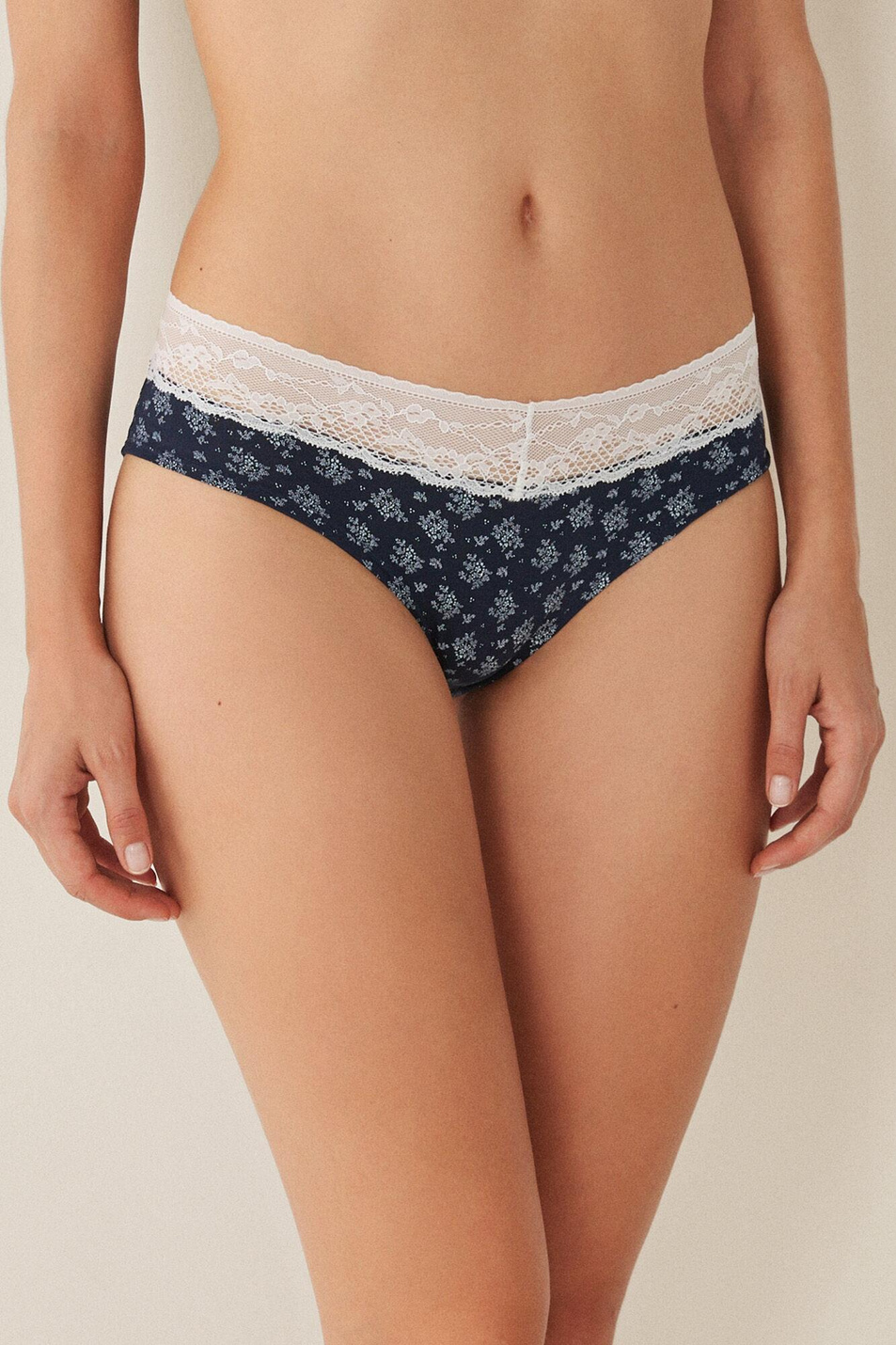 Женский Women'secret Трусики-кюлоты с принтом и кружевом (цвет ), артикул 0876275 | Фото 1