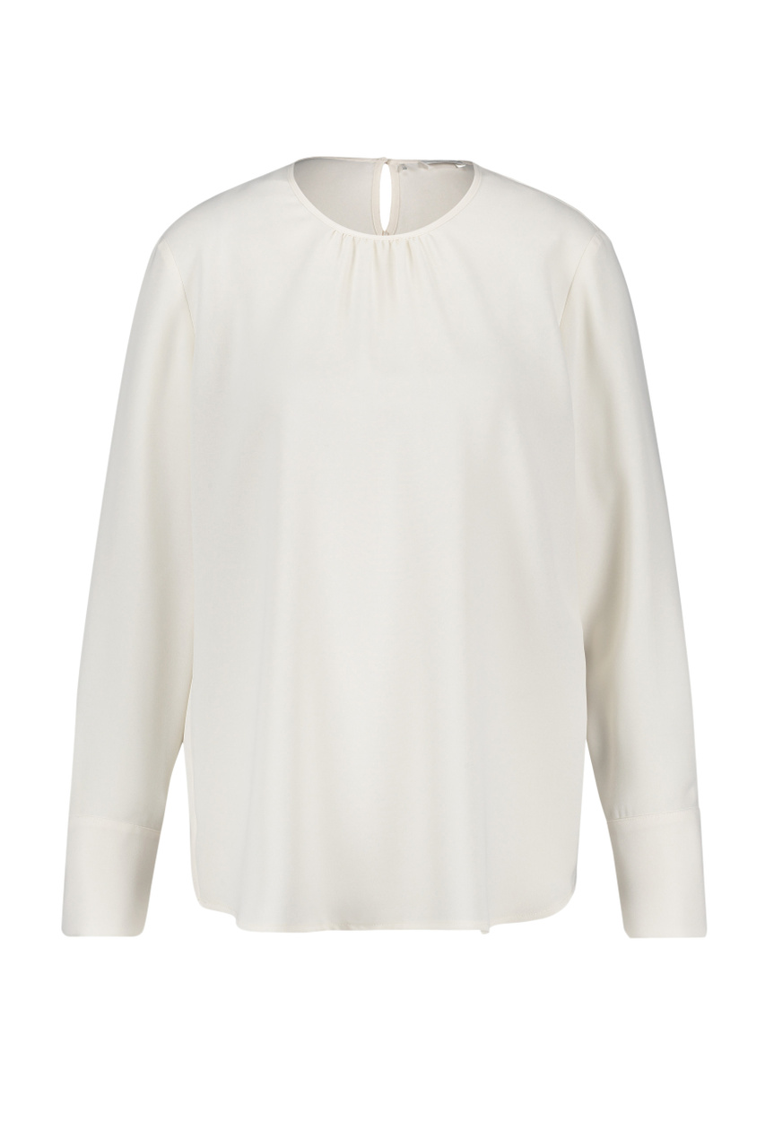 Блузка с круглым вырезом|Основной цвет:Белый|Артикул:360005-31412 | Фото 1