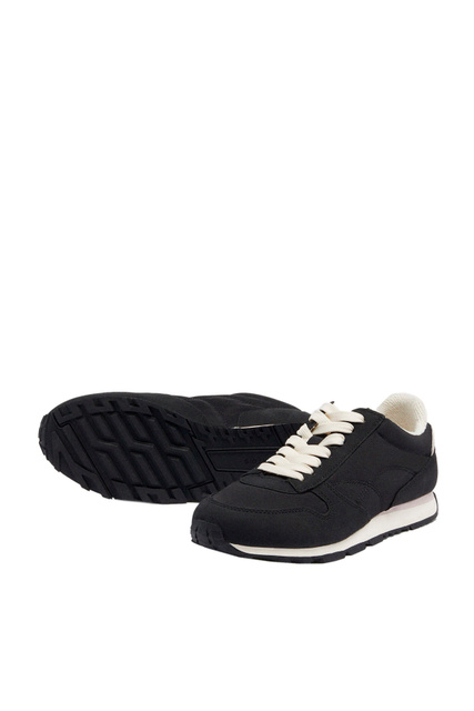 Кроссовки с контрастными шнурками|Основной цвет:Черный|Артикул:200408 | Фото 2