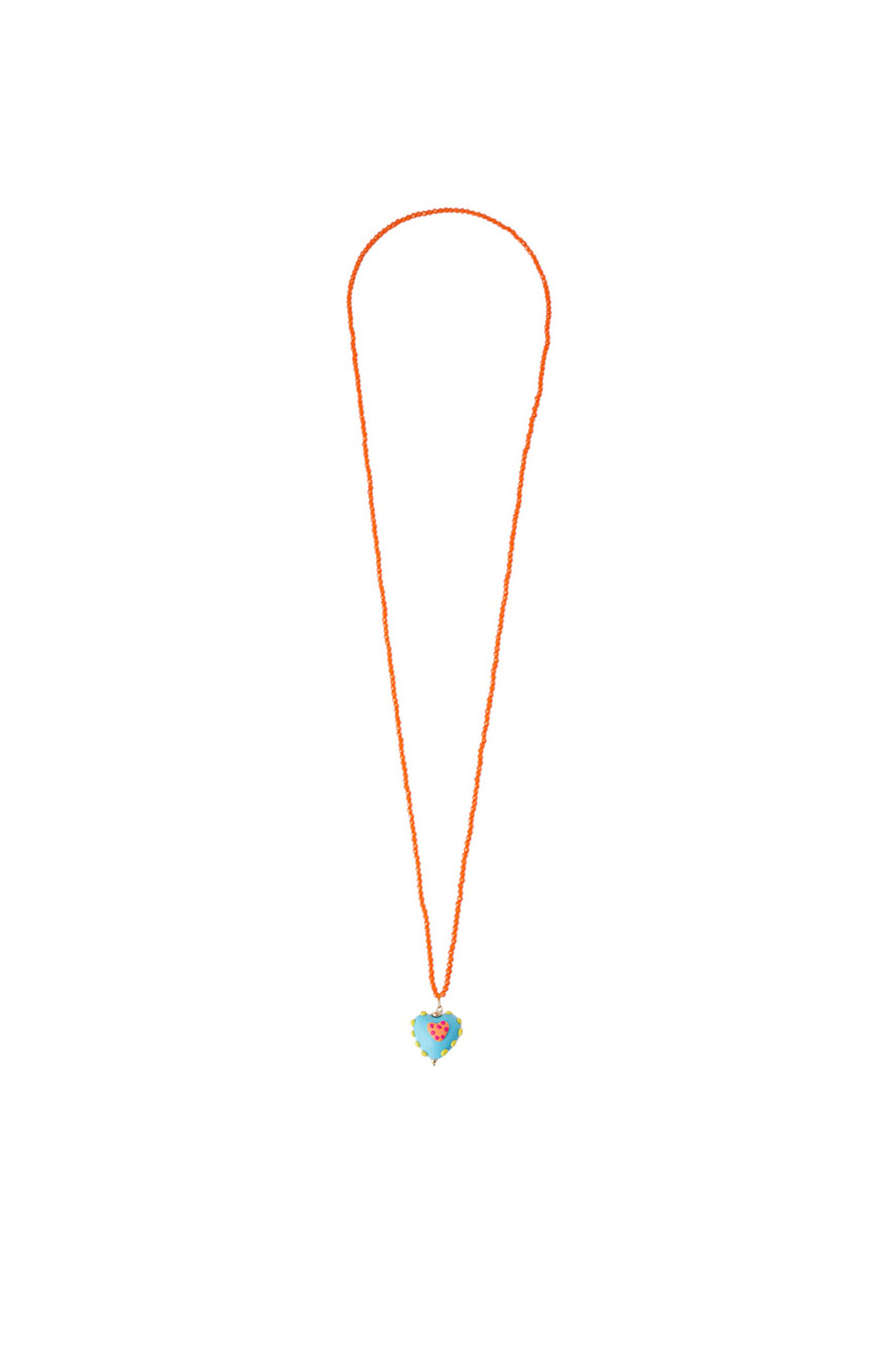 Колье с подвеской в виде сердца|Основной цвет:Разноцветный|Артикул:219304 | Фото 1