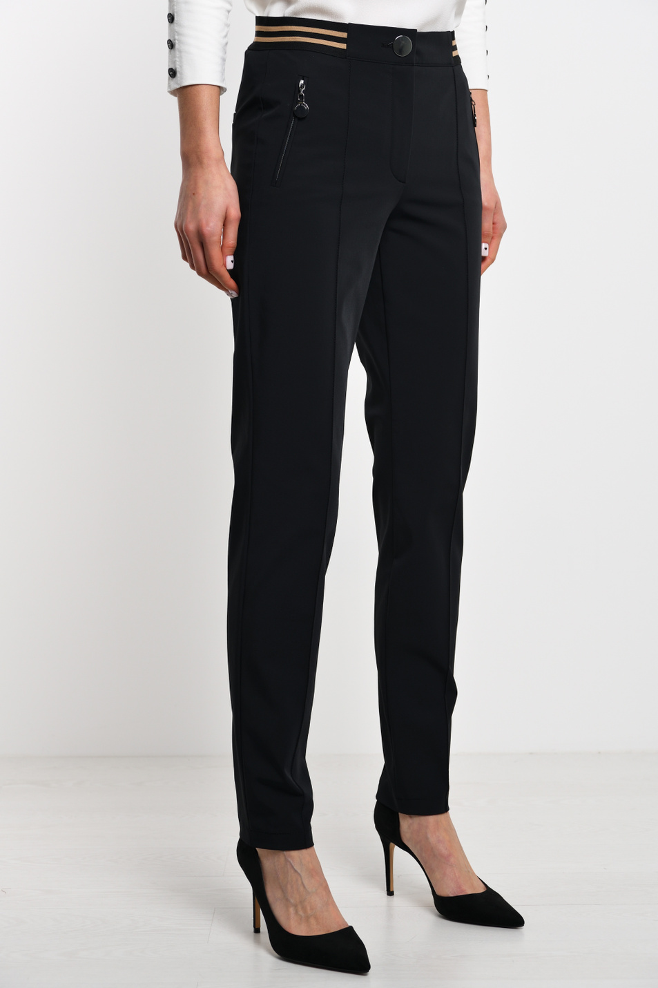 Женский Gerry Weber Брюки из смесового хлопка с эластичным поясом (цвет ), артикул 220035-38172 | Фото 1