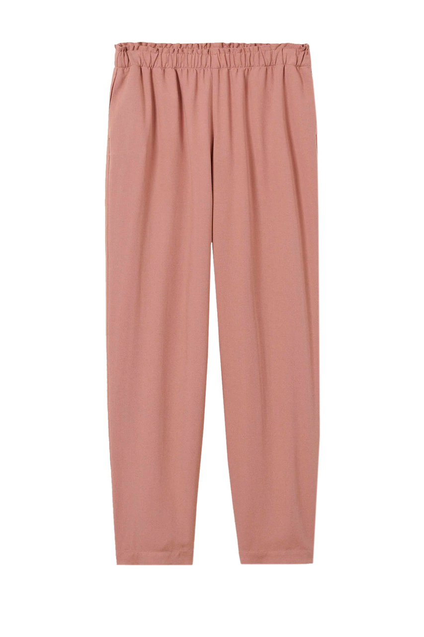 Укороченные брюки FLUIDO с эластичным поясом|Основной цвет:Розовый|Артикул:27024756 | Фото 1