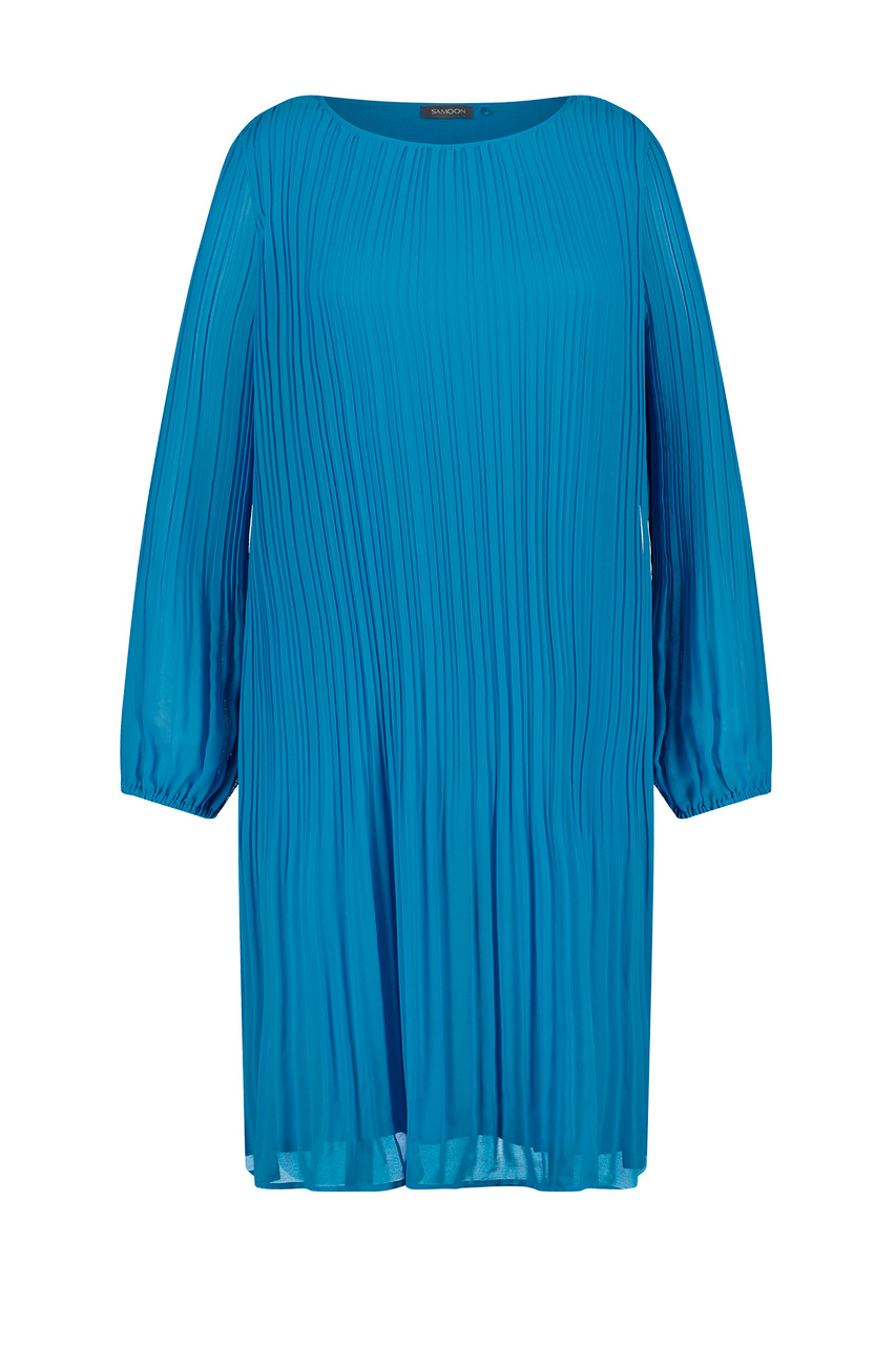 Платье однотонное|Основной цвет:Синий|Артикул:980998-29142 | Фото 1