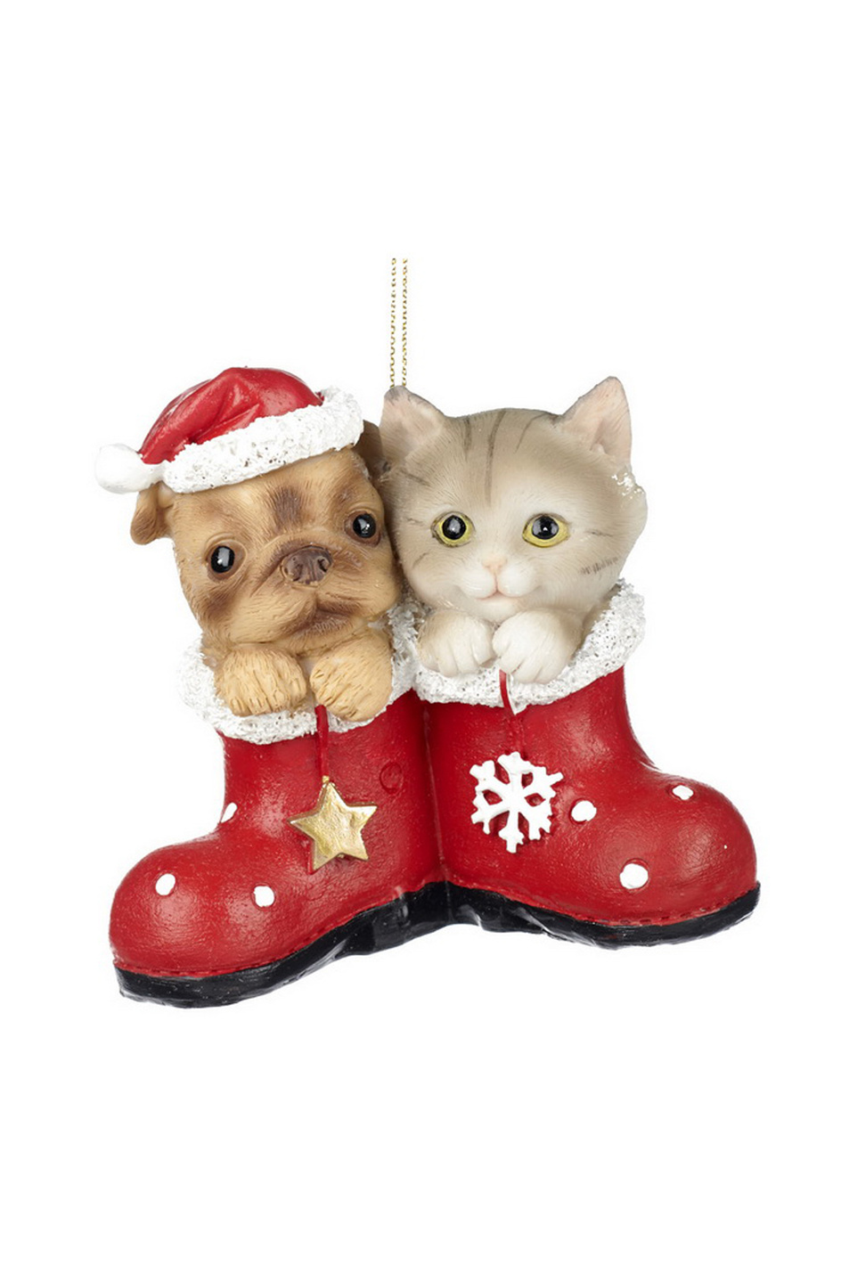 Goodwill Елочная игрушка "Котенок и щенок в сапоге" 9,5 см (цвет ), артикул MC 35010 | Фото 1