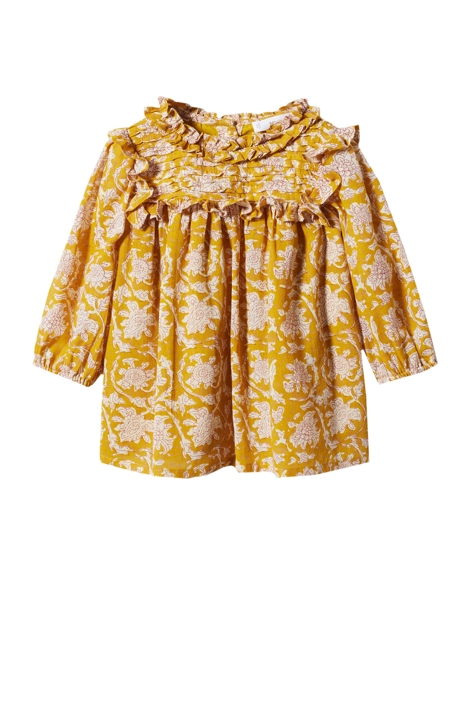 Девочкам Mango Kids Платье ERIS с оборками и цветочным принтом (цвет ), артикул 47083262 | Фото 1