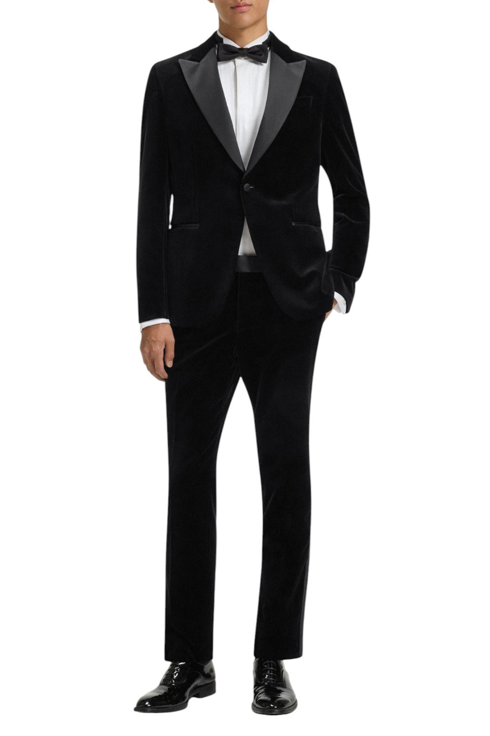 Смокинг Hutson из хлопкового бархата|Основной цвет:Черный Мужской BOSS Смокинг Hutson из хлопкового бархата (цвет ), артикул 50551552 | Фото 2