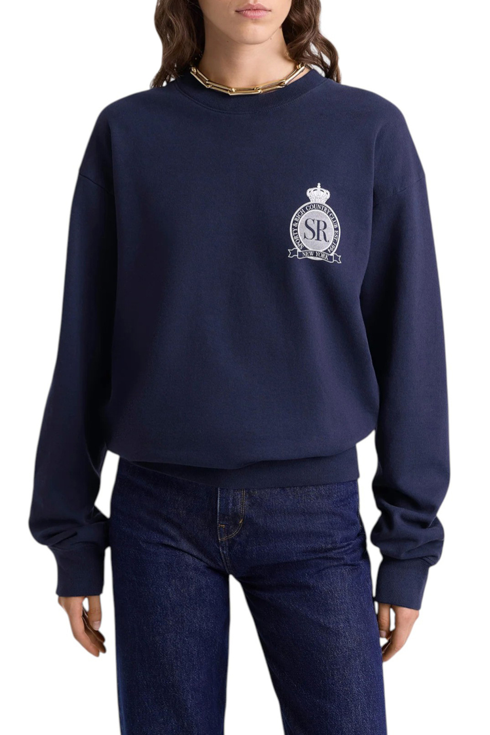 Женский Sporty & Rich Свитшот Royal Club с логотипом (цвет ), артикул ST071620219BL106 | Фото 3