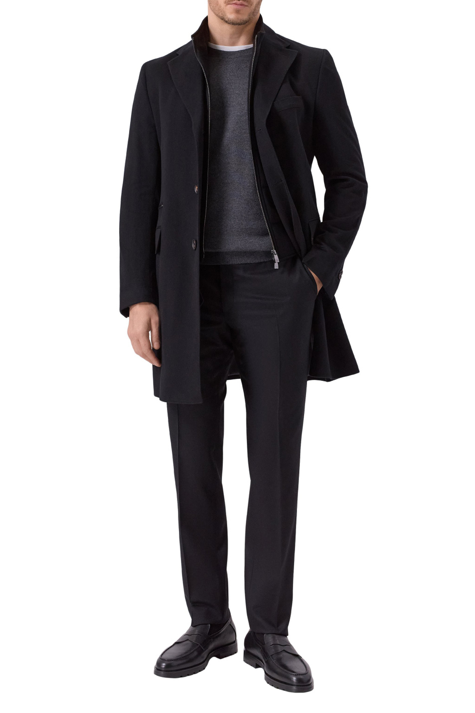 Мужской Corneliani Полупальто из кашемира (цвет ), артикул 261581-2612097 | Фото 2
