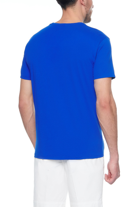Polo Ralph Lauren Футболка из натурального хлопка с принтом (Синий цвет), артикул 710837306001 | Фото 4