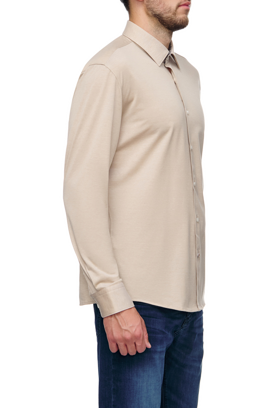 Мужской BOSS Рубашка трикотажная из натурального хлопка (цвет ), артикул 50474112 | Фото 3