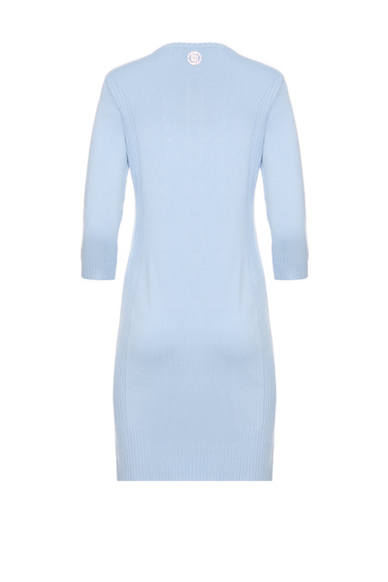 Платье с укороченными рукавами и заклепками|Основной цвет:Голубой|Артикул:TA3101MS49I | Фото 2