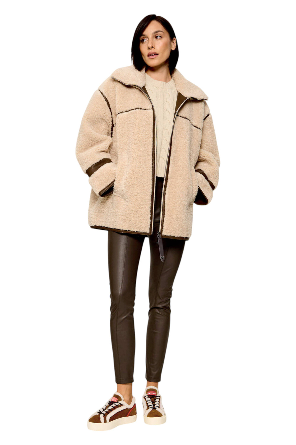 Кеды LILA SHEARLING LACE UP с натуральным мехом|Основной цвет:Коричневый Женский Inuikii Кеды LILA SHEARLING LACE UP с натуральным мехом (цвет ), артикул 1001.001.0571 | Фото 5
