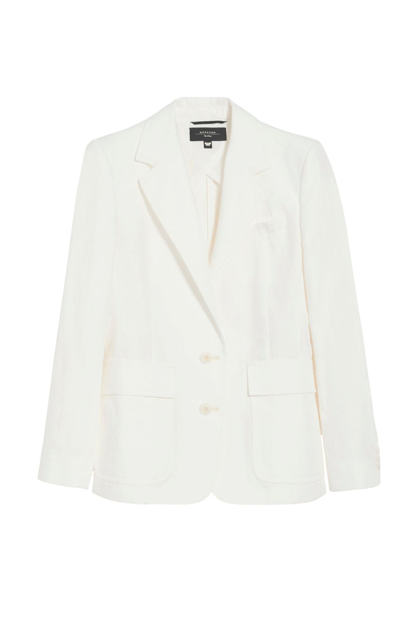 Пиджак DATTERO из хлопка и льна|Основной цвет:Белый|Артикул:2415041042 | Фото 1