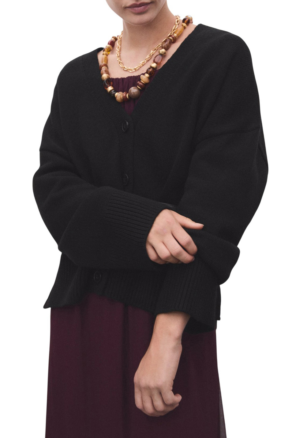 Женский Mango Кардиган ROGER свободного кроя (цвет ), артикул 17097812 | Фото 3