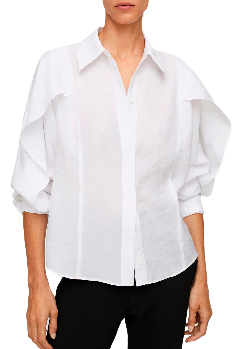 Mango Рубашка CLOTILDA с оборками на рукавах (цвет ), артикул 17063788 | Фото 3