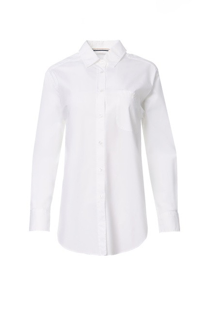 Рубашка из натурального хлопка|Основной цвет:Белый|Артикул:50469935 | Фото 1