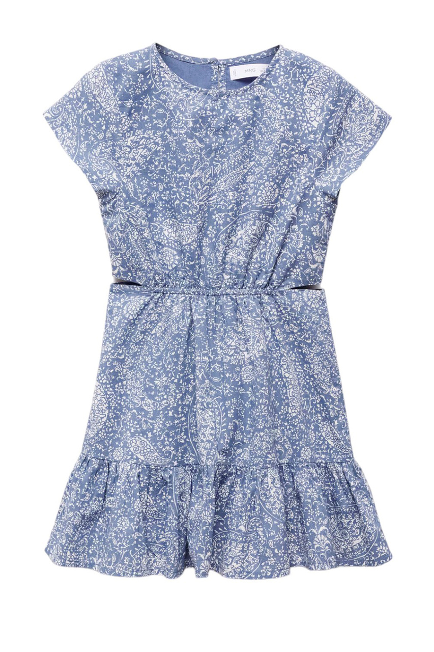 Платье PEGGY из натурального хлопка с принтом|Основной цвет:Синий|Артикул:67027131 | Фото 1