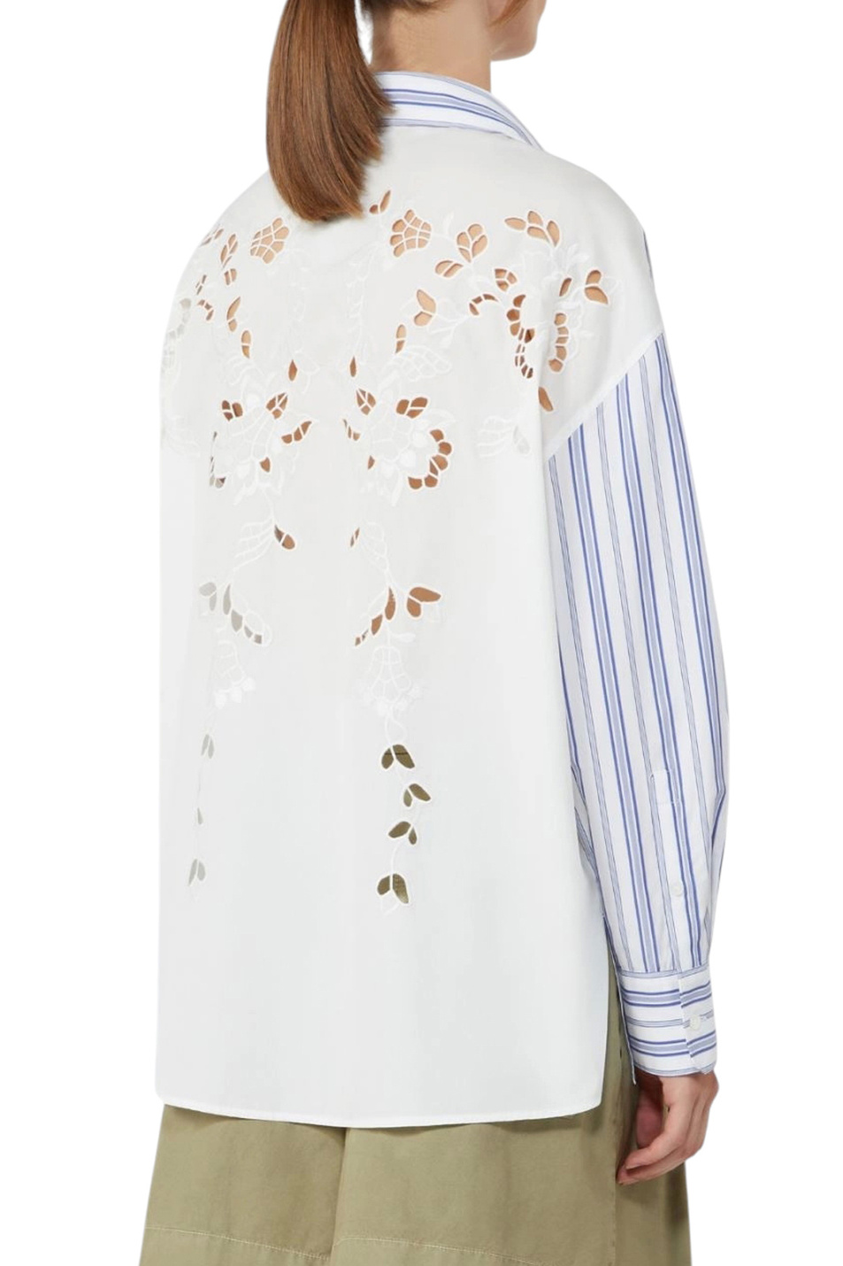 Женский Weekend Max Mara Рубашка TESSILE из хлопка с вышивкой (цвет ), артикул 2615111012 | Фото 4