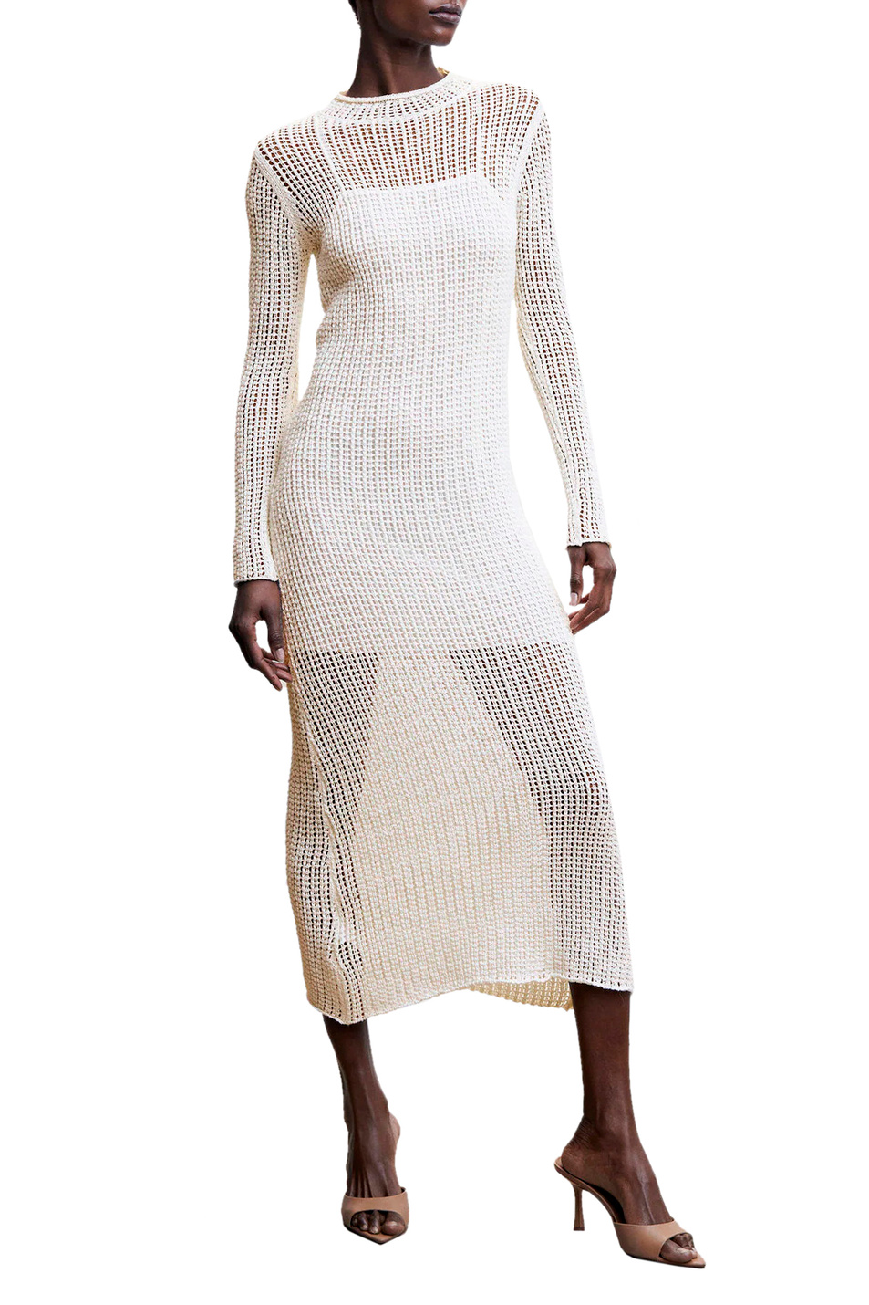 Женский Mango Платье BASKET из смесового хлопка (цвет ), артикул 47065845 | Фото 2