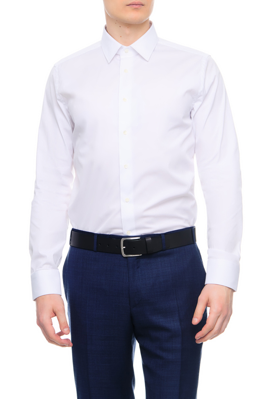 Рубашка из смесового хлопка|Основной цвет:Белый|Артикул:XA1GA01222 | Фото 1