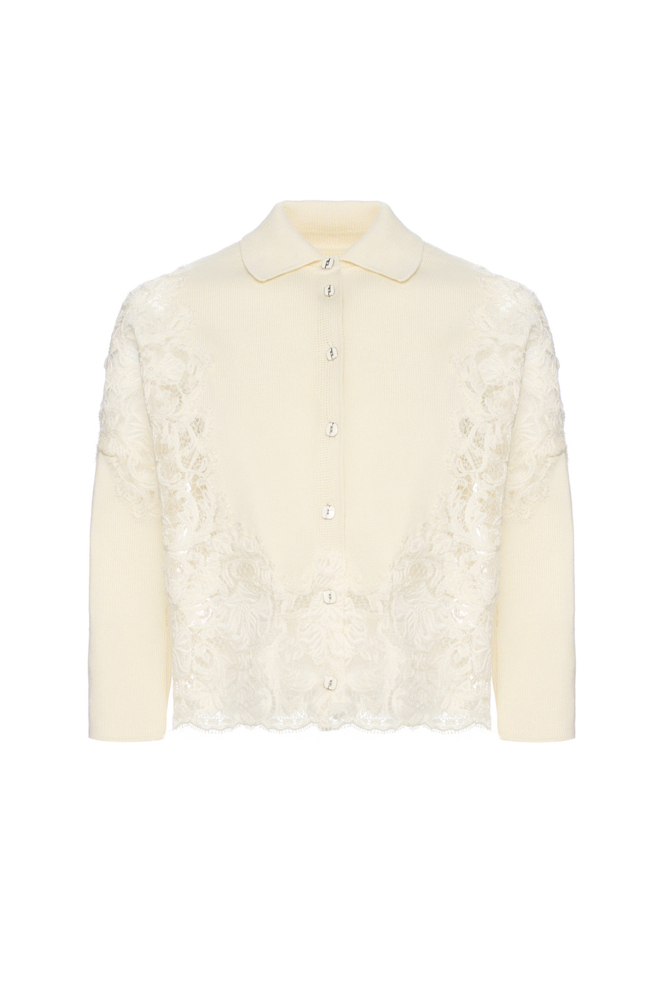 Женский ERMANNO SCERVINO Кардиган из хлопка с кружевом (цвет ), артикул D465K700APLCZ | Фото 1