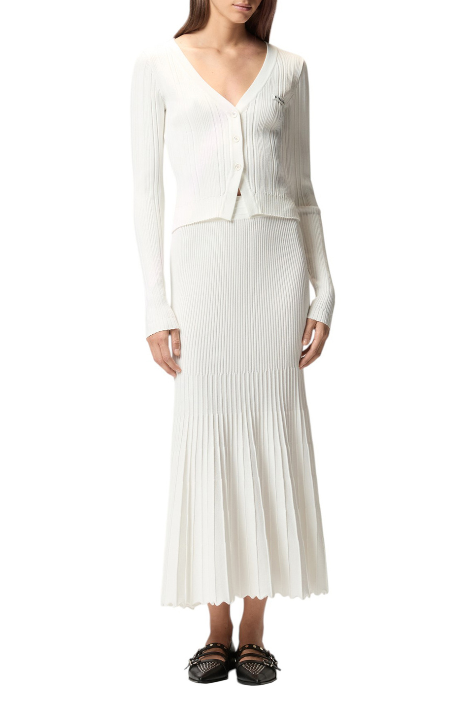 Женский Pinko Юбка трикотажная LAS PALMAS однотонная (цвет ), артикул 105425A2PT | Фото 2