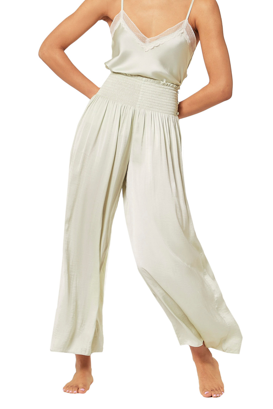 Etam ❤ женское широкие атласные брюки aliz со скидкой 25%, оливковый цвет,размер , цена 89.99 BYN