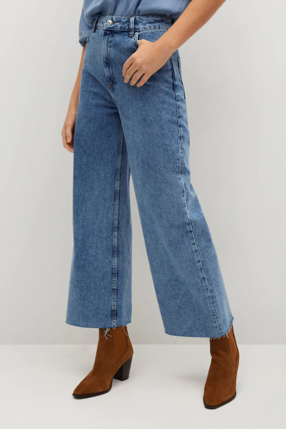 Женский Mango Джинсы-кюлоты с завышенной талией (цвет ), артикул 87002883 | Фото 3