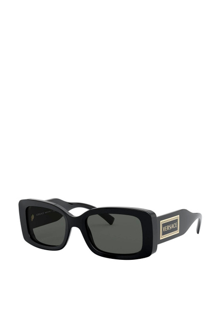 Солнцезащитные очки 0VE4377 с лого на дужках|Основной цвет:Черный|Артикул:0VE4377 | Фото 1