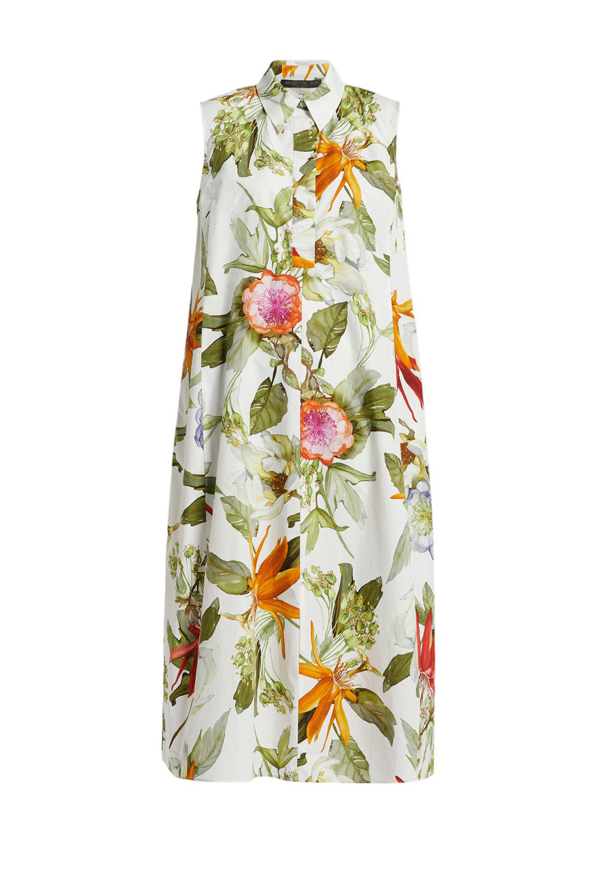 Платье VADIER из натурального хлопка с принтом|Основной цвет:Белый|Артикул:2417221231 | Фото 1