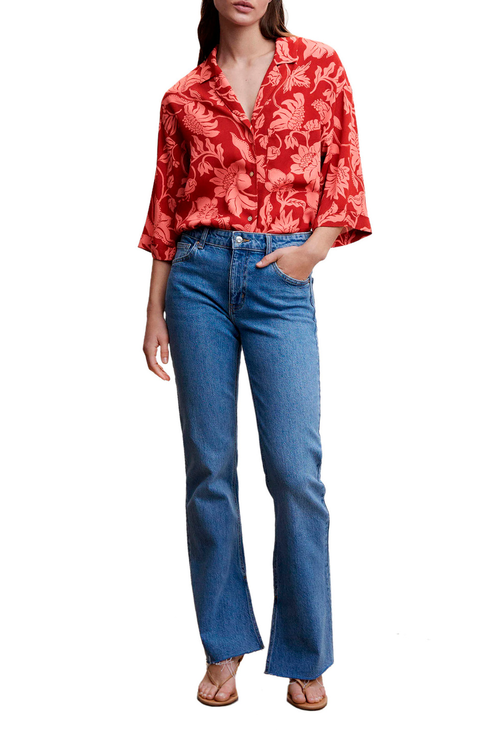 Женский Mango Блузка CLAUDIE с цветочным принтом (цвет ), артикул 47097114 | Фото 2