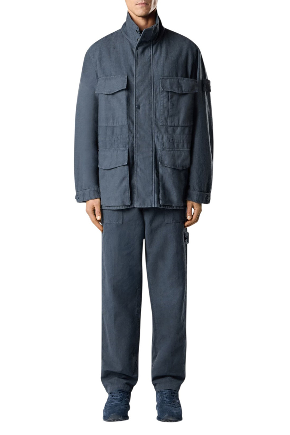 Мужской Stone Island Брюки из хлопка и льна (цвет ), артикул L1S153100016-S0F36 | Фото 3