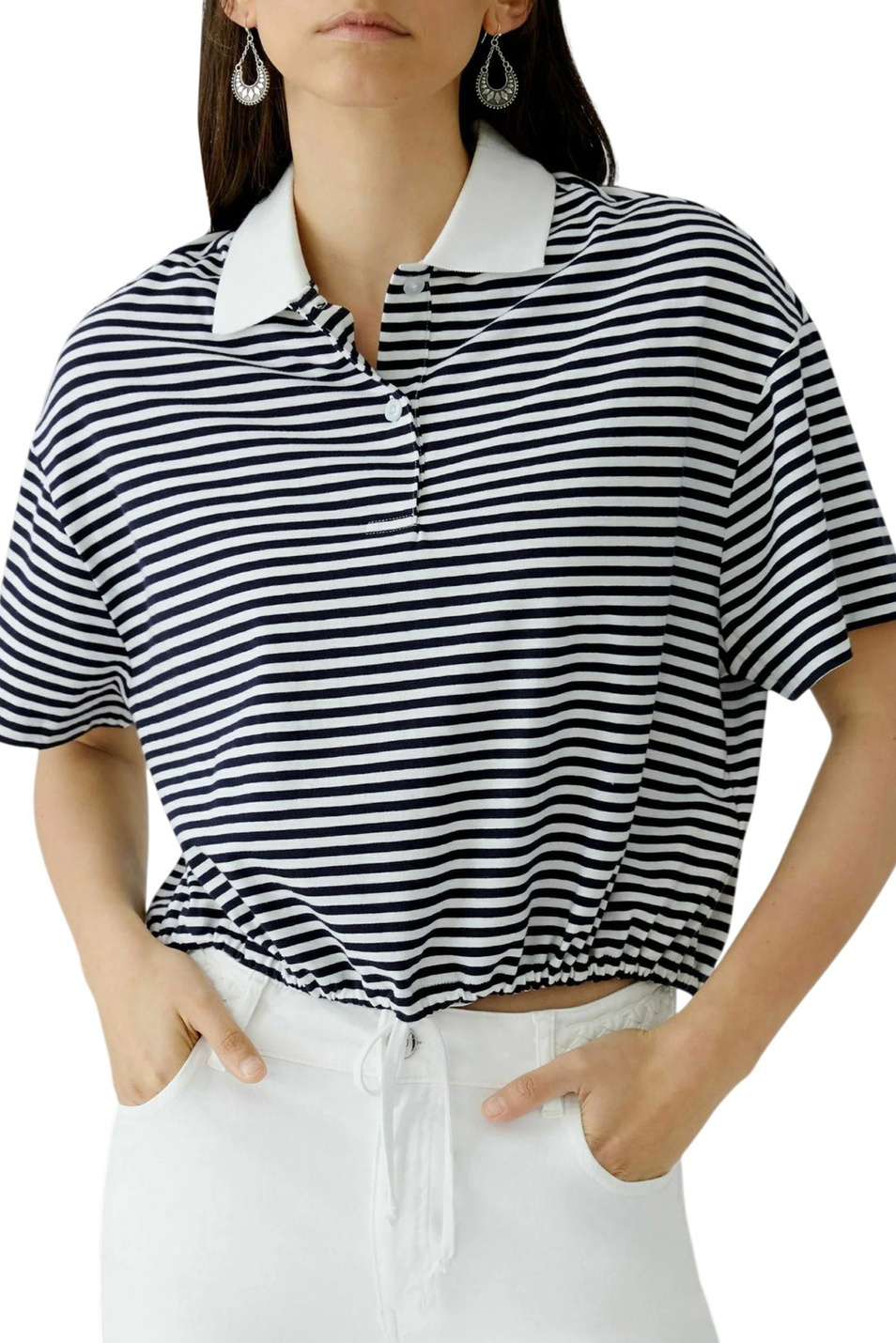Женский OUI Поло в полоску (цвет ), артикул 97193 | Фото 4
