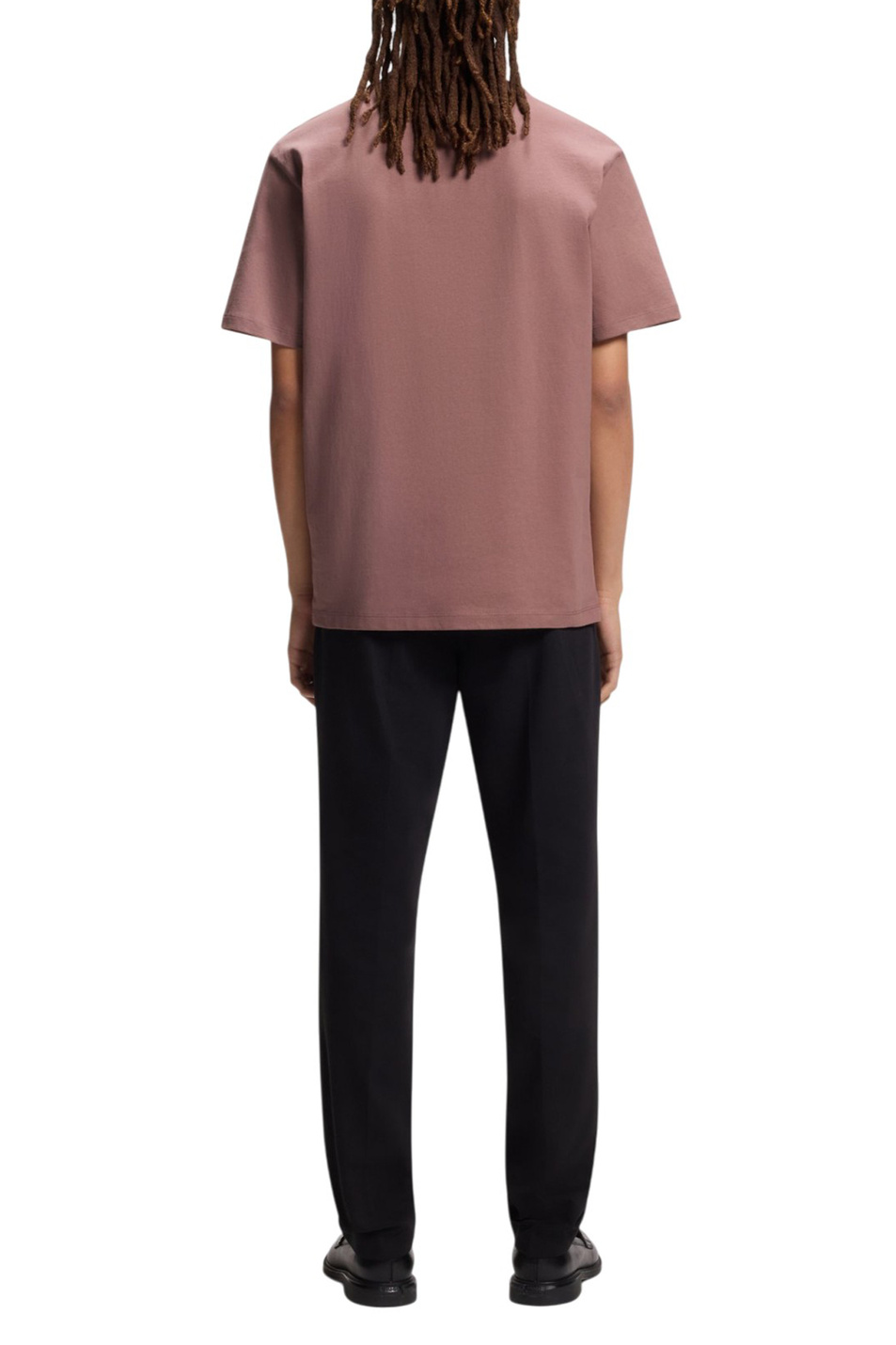 Футболка из натурального хлопка с логотипом|Основной цвет:Бордовый Мужской HUGO Футболка из натурального хлопка с логотипом (цвет ), артикул 50488330 | Фото 4