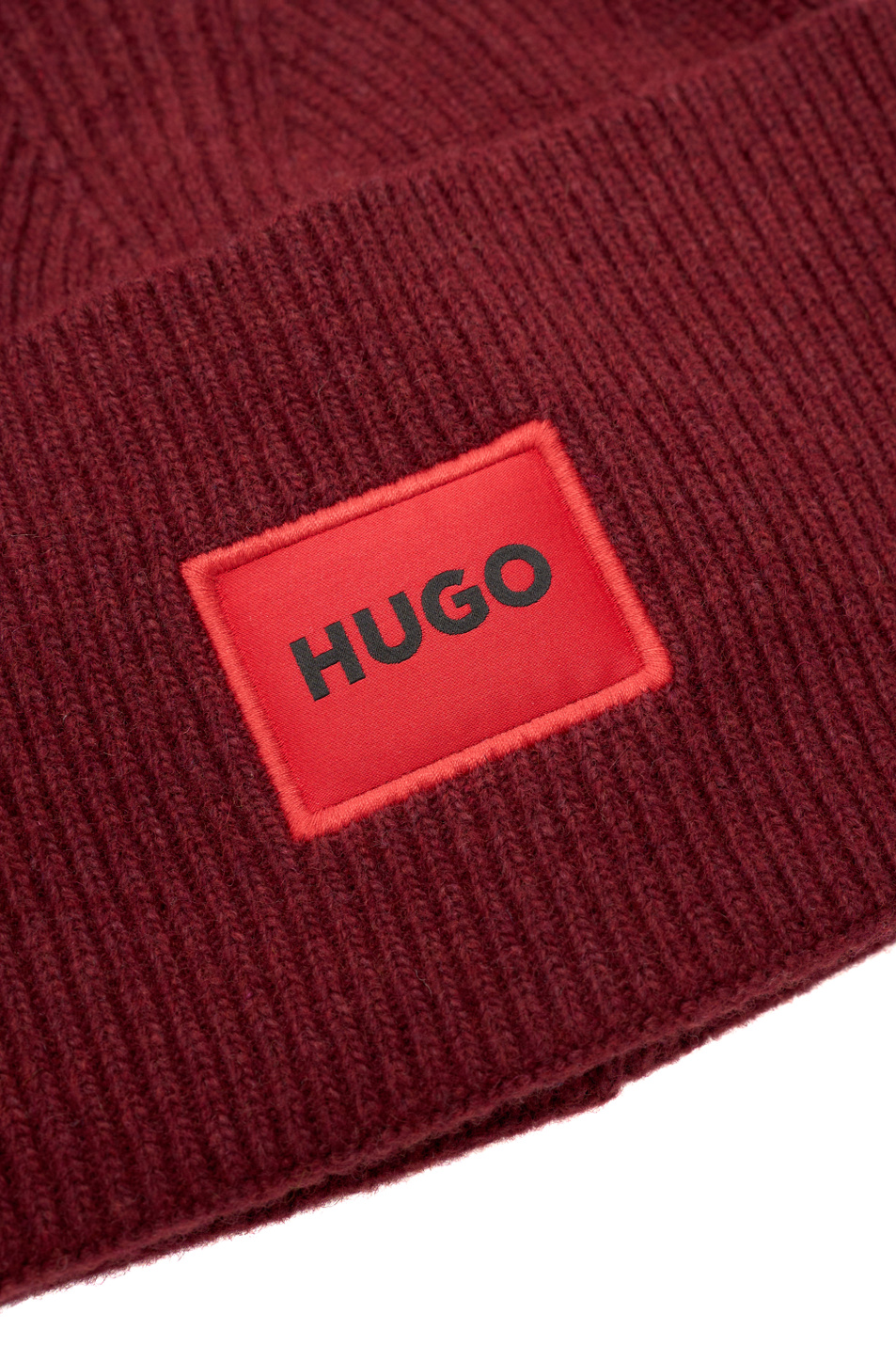 Мужской HUGO Шапка из смесовой шерсти с контрастным логотипом (цвет ), артикул 50496011 | Фото 2