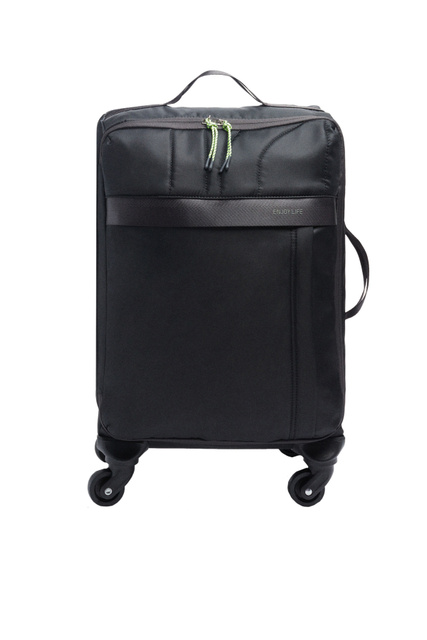 Дорожный чемодан из нейлона|Основной цвет:Черный|Артикул:197568 | Фото 1