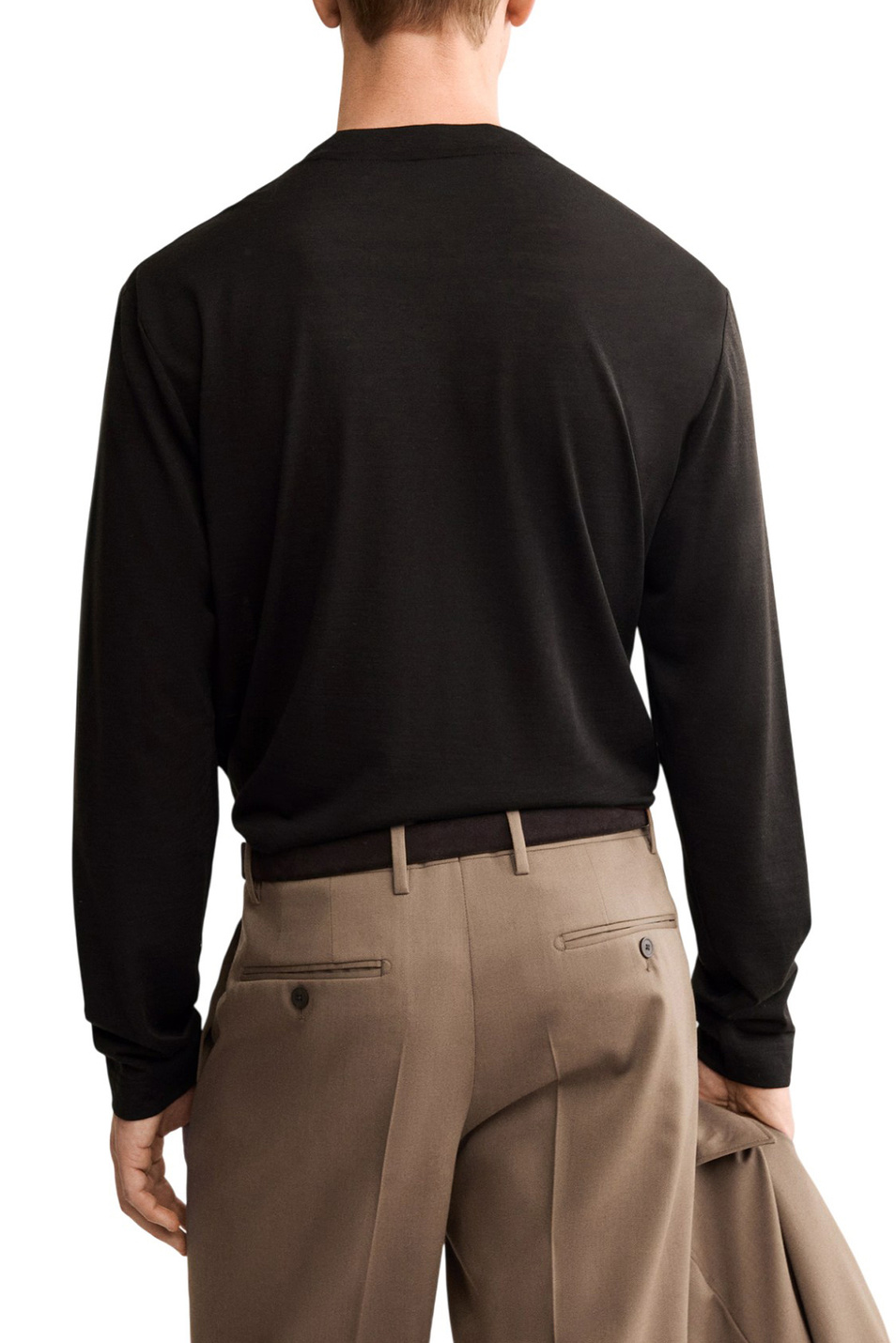 Мужской Mango Man Лонгслив CASTELL из смесовой шерсти (цвет ), артикул 17077897 | Фото 4