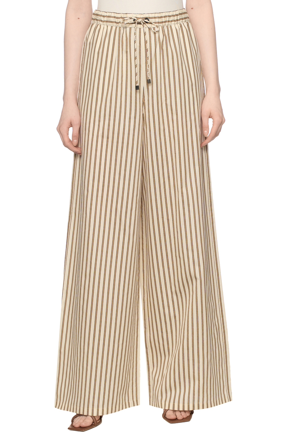 Женский Max Mara Брюки ORDINE из хлопка и шелка (цвет ), артикул 2611131132 | Фото 4