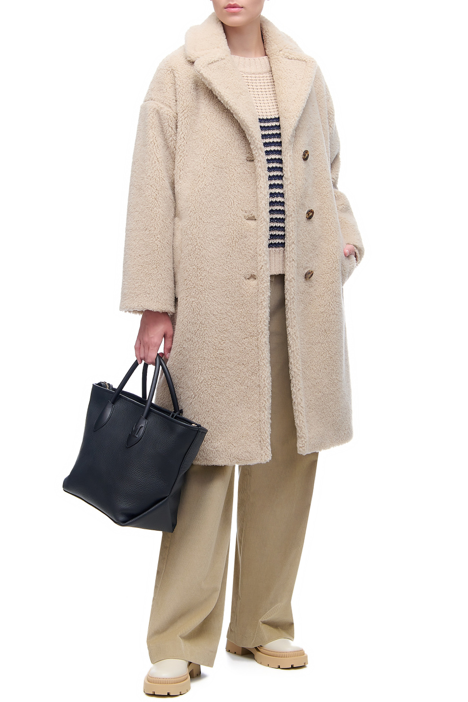 Женский Weekend Max Mara Вельветовые брюки из натурального хлопка (цвет ), артикул 51360813 | Фото 2