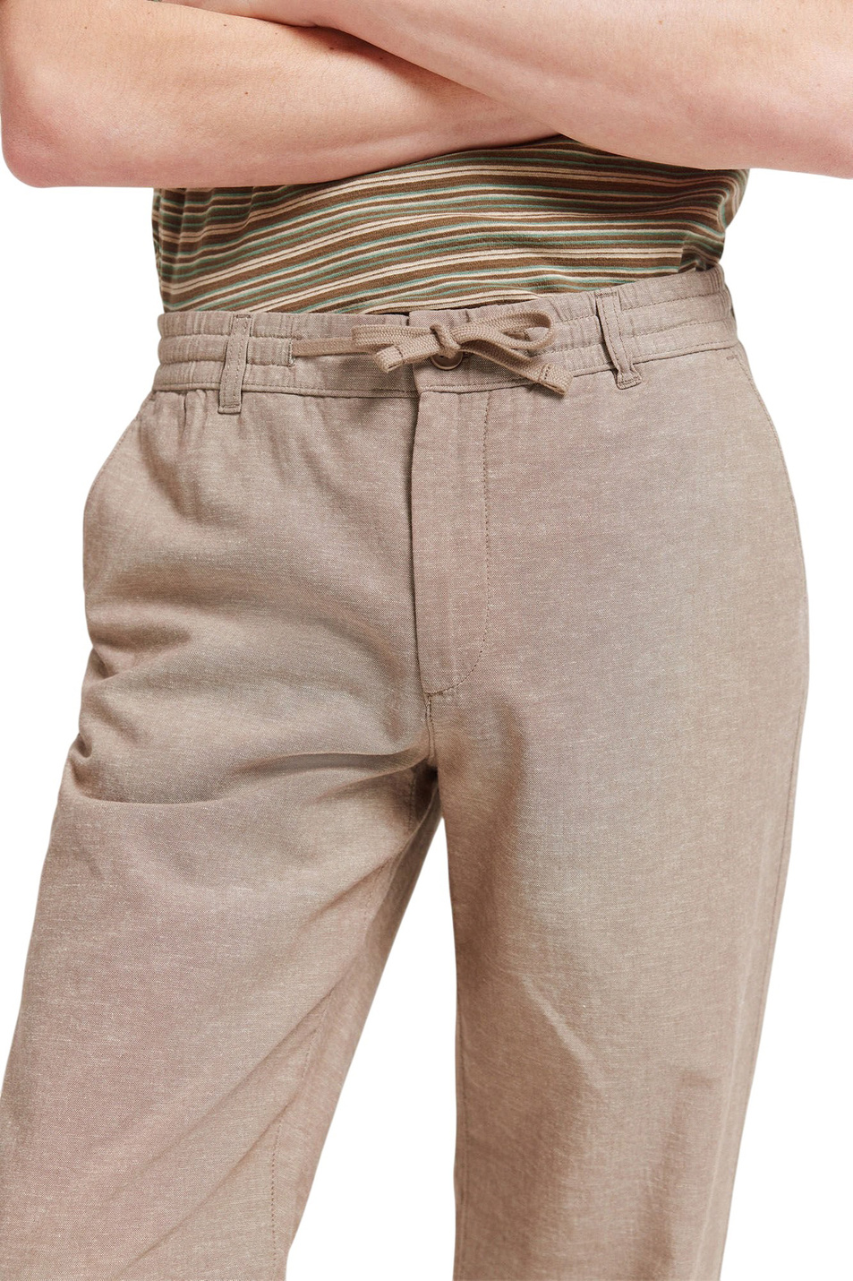 Мужской Springfield Брюки из хлопка и льна (цвет ), артикул 1553717 | Фото 4