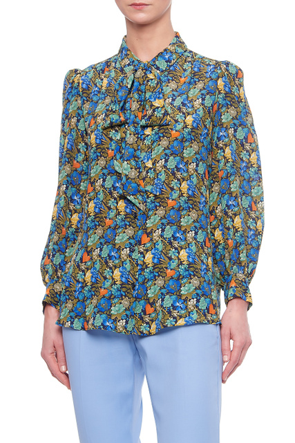 Шелковая блузка EDDA|Основной цвет:Мультиколор|Артикул:51161319 | Фото 1