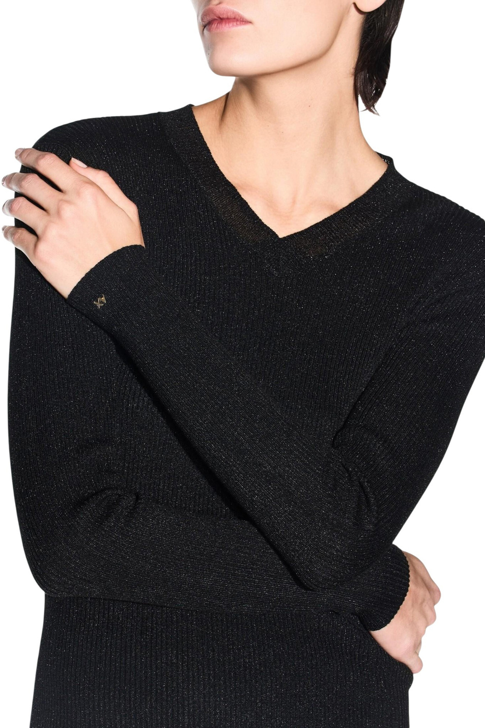 Женский Armani Exchange Пуловер из смесовой вискозы с люрексом (цвет ), артикул XW001874-AF11957 | Фото 6