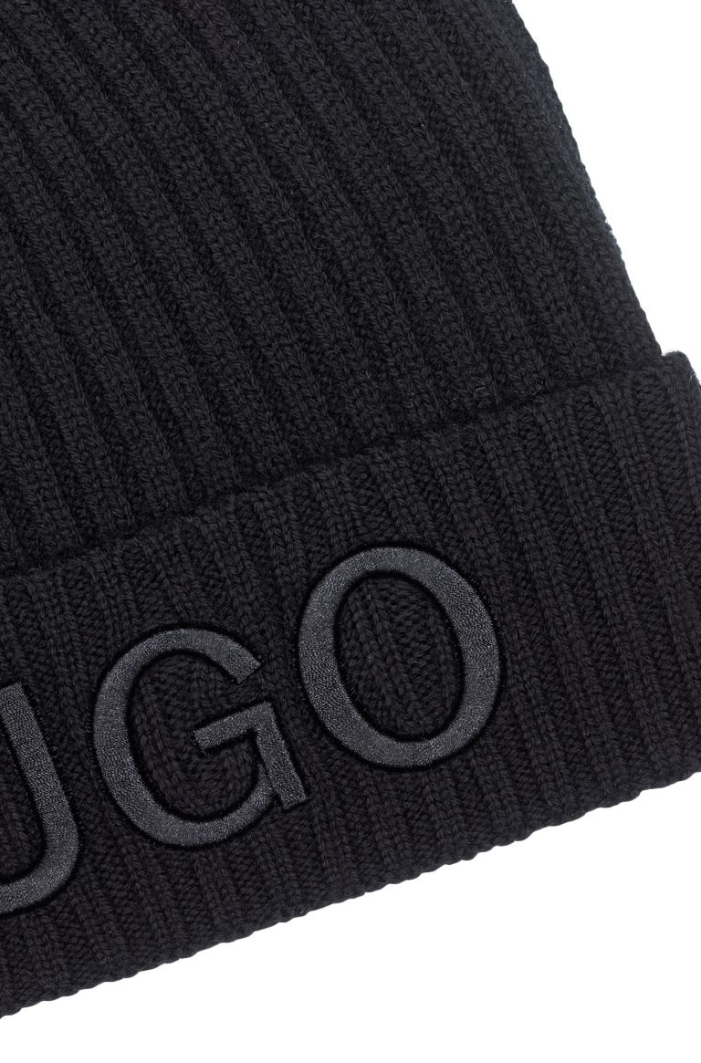 HUGO Шапка из натуральной шерсти с вышивкой логотипа (цвет ), артикул 50438407 | Фото 2