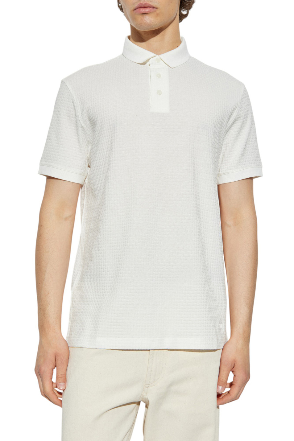 Мужской Emporio Armani Поло из хлопка (цвет ), артикул EM003012-AF10762 | Фото 3