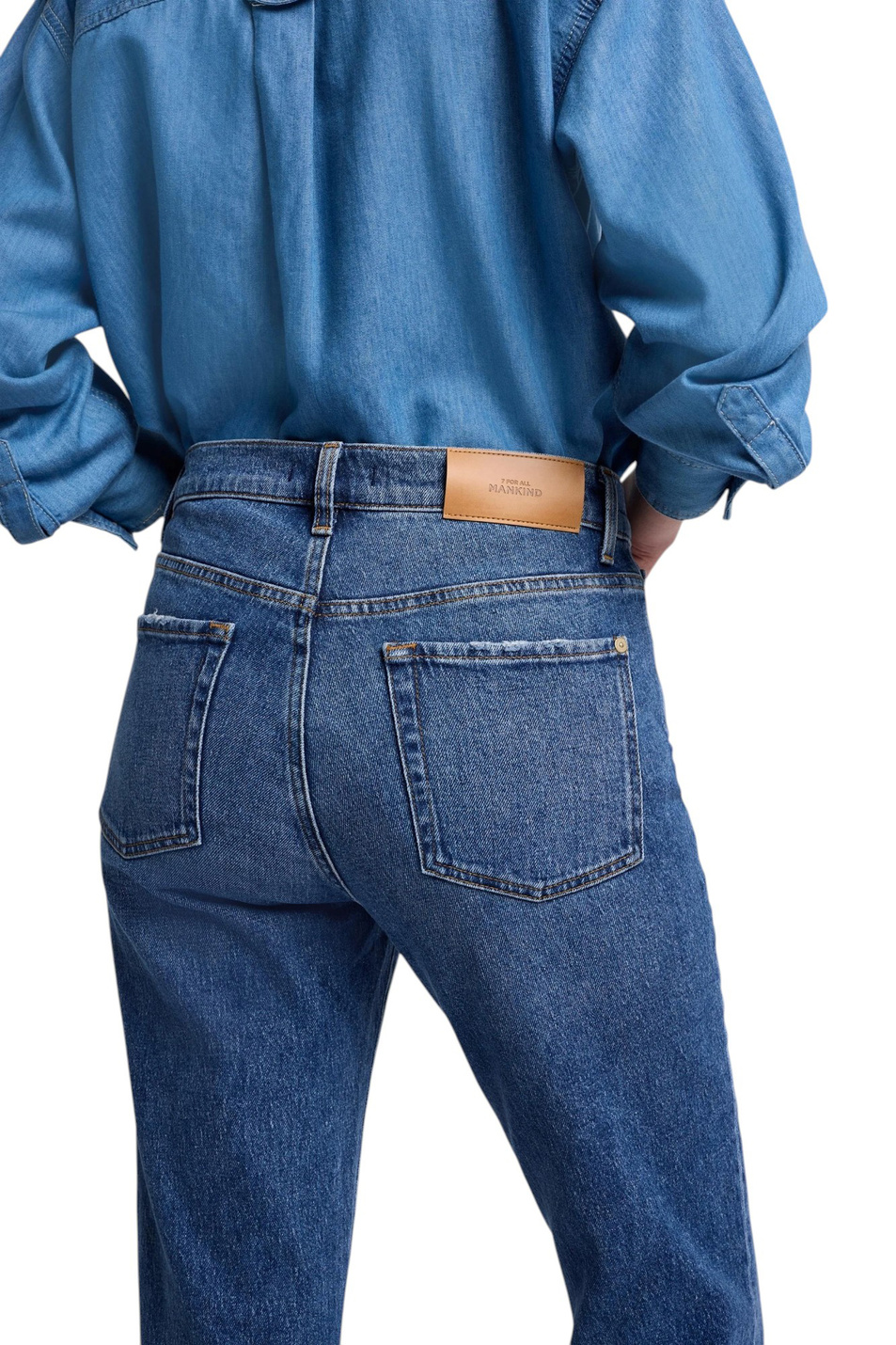 Женский 7 for all Mankind Джинсы из эластичного хлопка (цвет ), артикул 7U113C10 | Фото 4