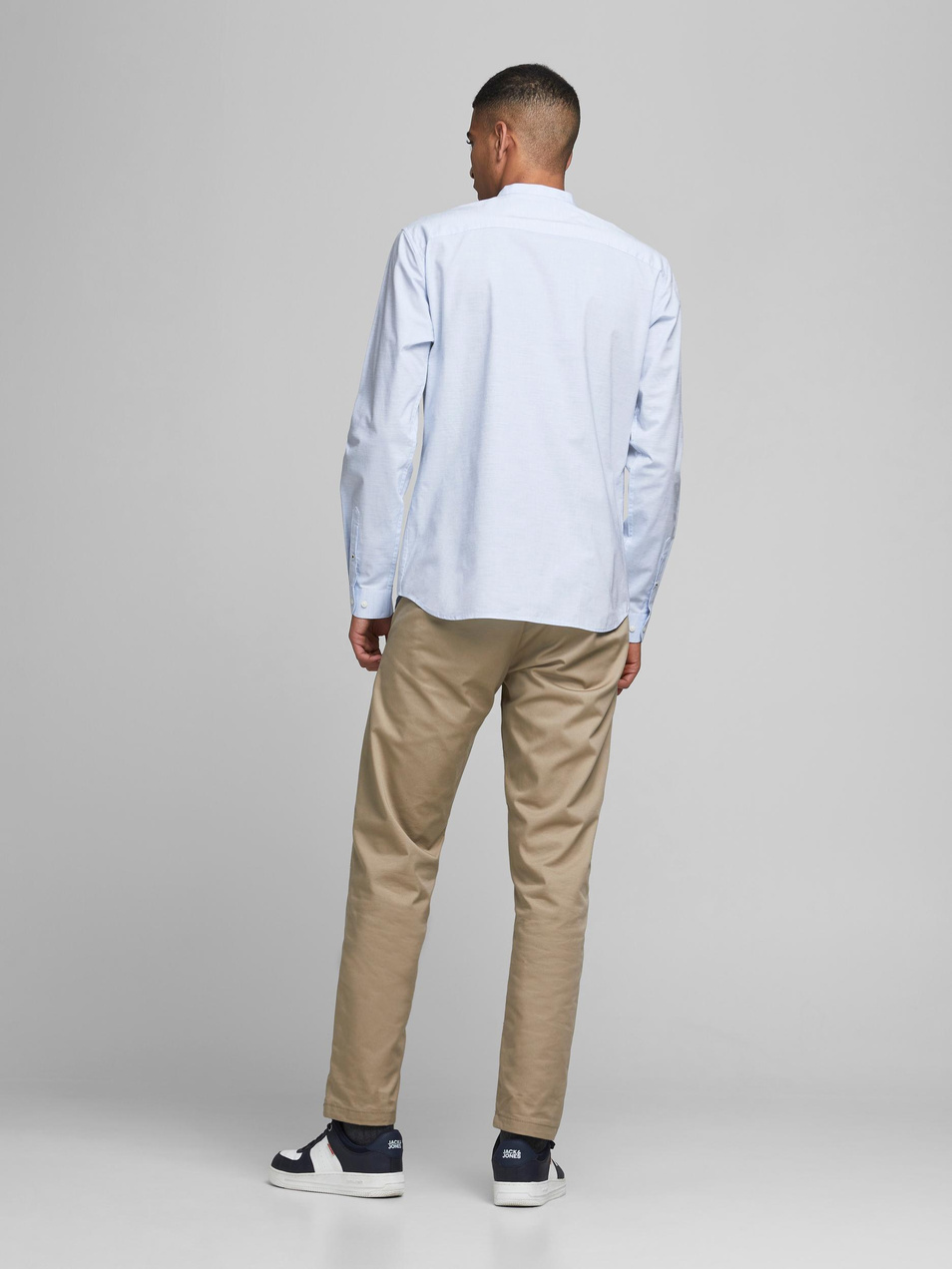 Jack & Jones Приталенная рубашка с воротником-стойкой (цвет ), артикул 12183470 | Фото 4