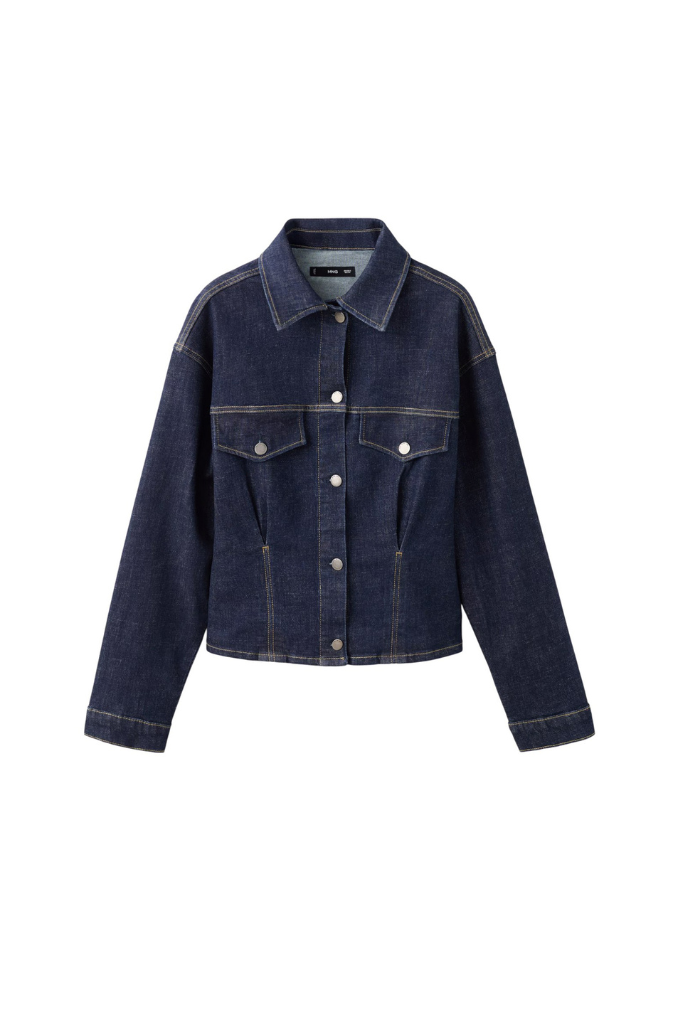 Женский Mango Куртка джинсовая FLOR с карманами (цвет ), артикул 17069119 | Фото 1