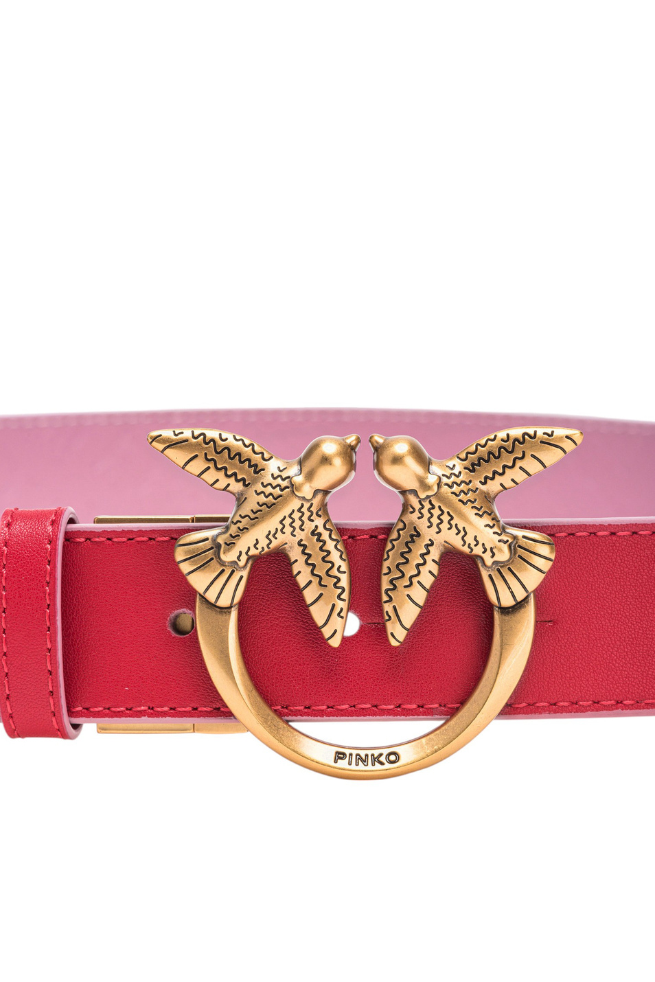 Женский Pinko Ремень LOVE BERRY двусторонний из натуральной кожи (цвет ), артикул 100125A1Z6 | Фото 4