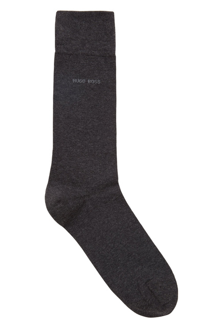 Носки из эластичного египетского хлопка|Основной цвет:Серый|Артикул:50388436 | Фото 1