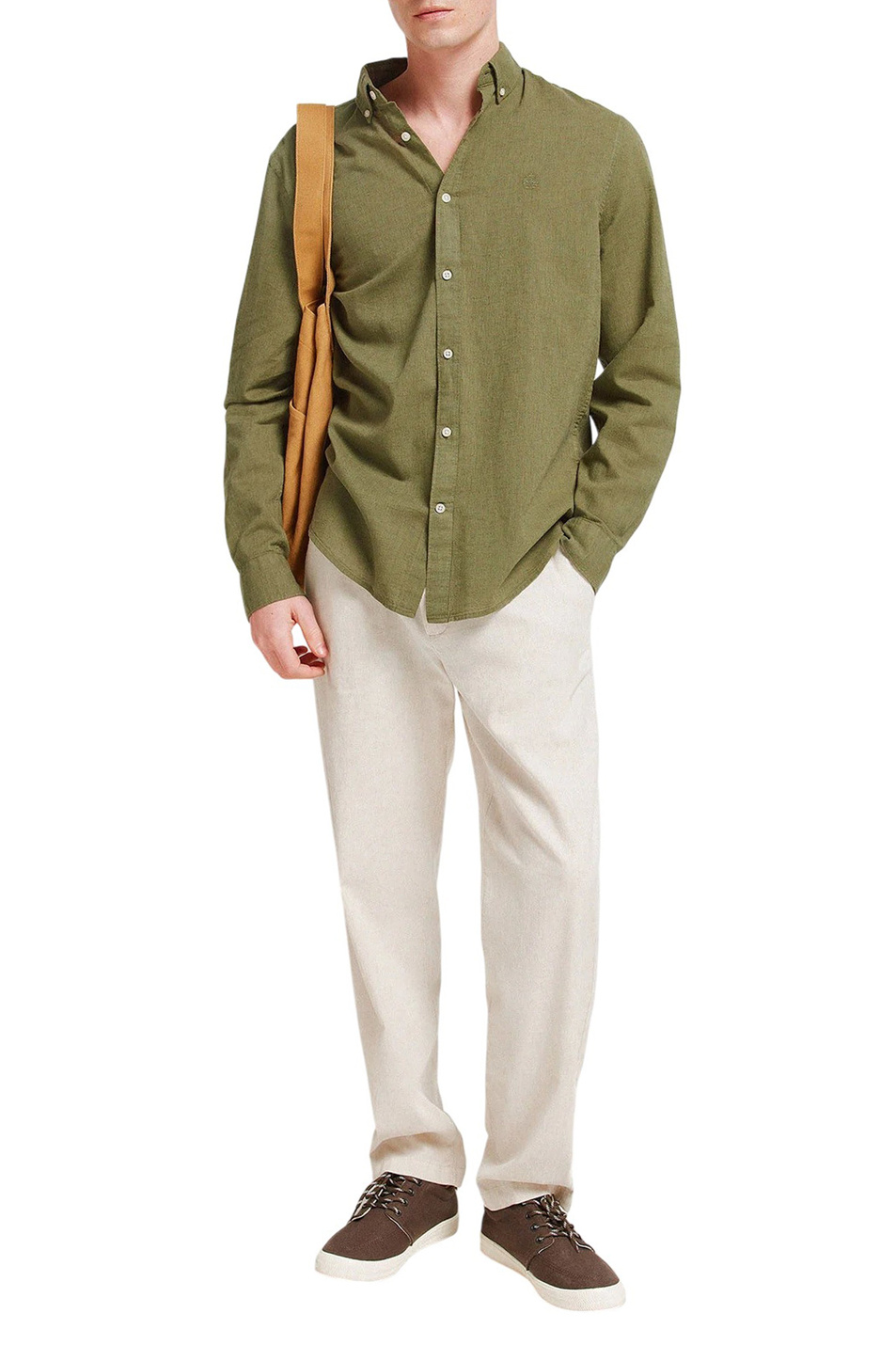 Мужской Springfield Рубашка из хлопка и льна (цвет ), артикул 0993387 | Фото 2